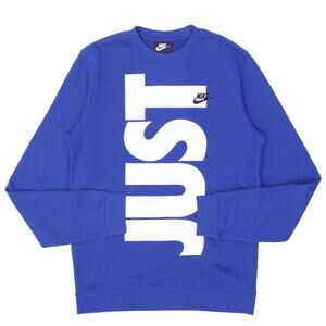 Nike “Just Do It” Crewneck Sweater Mens Size XXL Blue Cotton Blend Sweatshirt